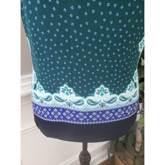 LOFT Bandana Boho Tank Top Women's XS Multi Paisley Print Sleeveless Halter Neck - Picture 8 of 11